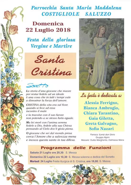 Il Sonetto 2018 per Santa Cristina 